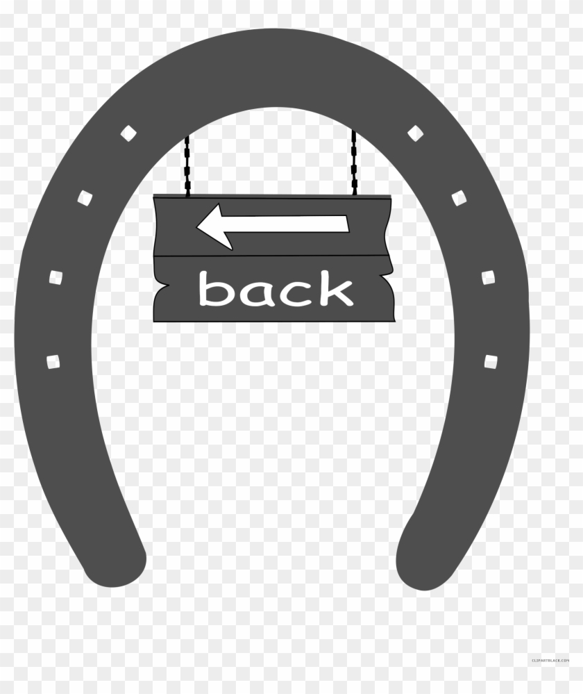 Horseshoe Animal Free Black White Clipart Images Clipartblack - Horseshoe #1334716