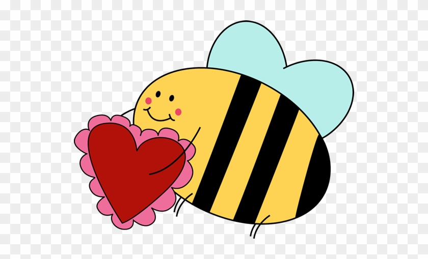 Bee Carrying Valentine Heart - Bienen-bergwerk-valentinsgruß Postkarte #1334737