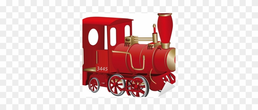 Children's Toy Red Steam Locomotive Sticker • Pixers® - Steam Locomotive #1334945