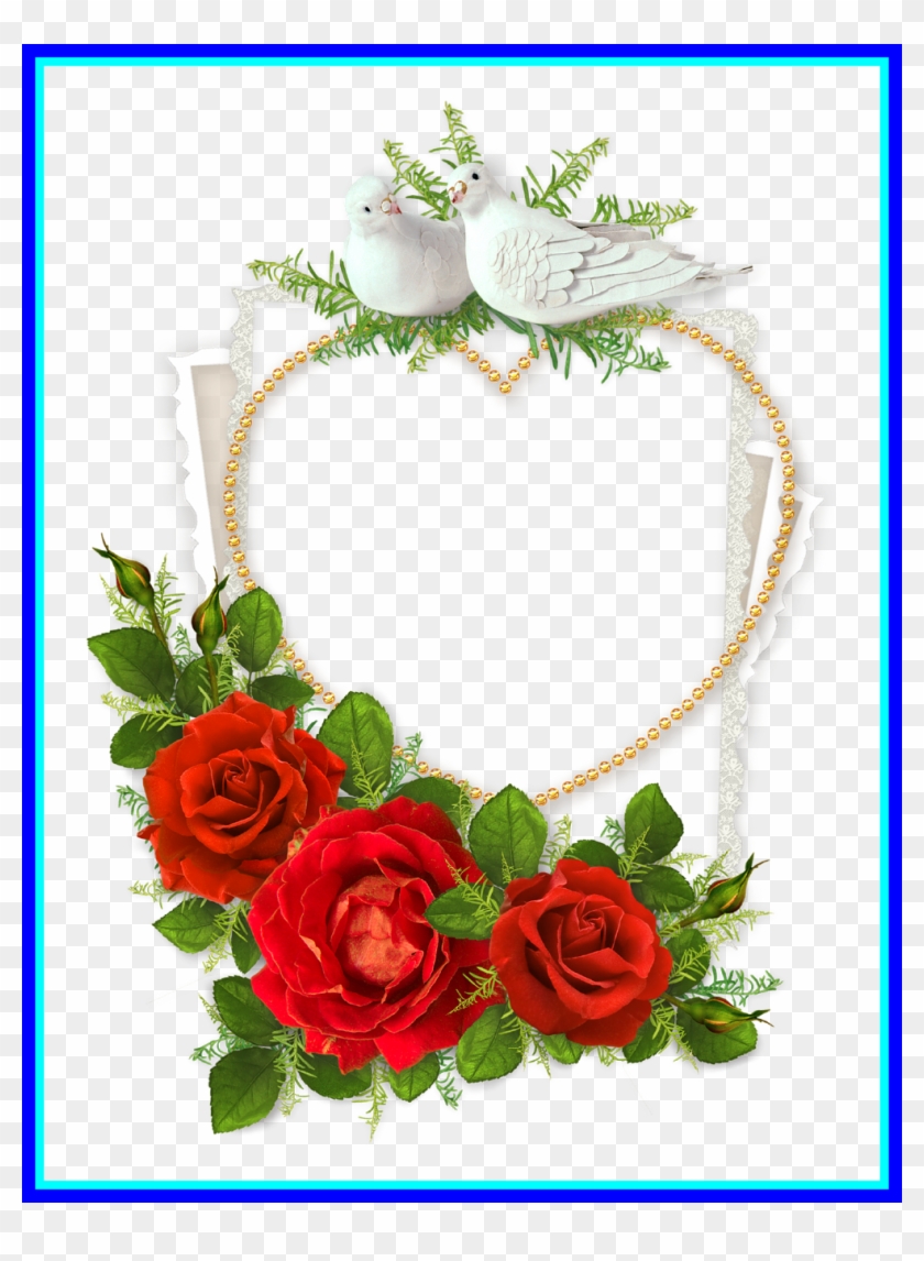 Best Heart Shaped Photo Frame With Doves And Red Crafts - Happy Monday New Week #1334949