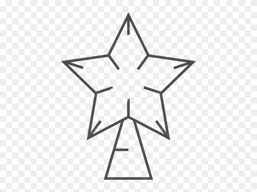 Christmas Tree Star Outline - Christmas Tree Star Outline #1334956