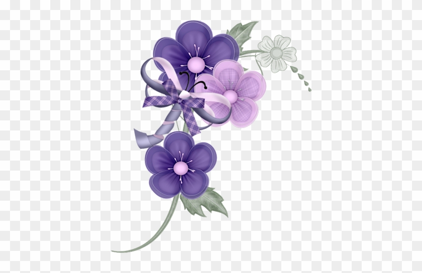 Purple Rose Clipart Corner - Purple Corner Border Png #1334967