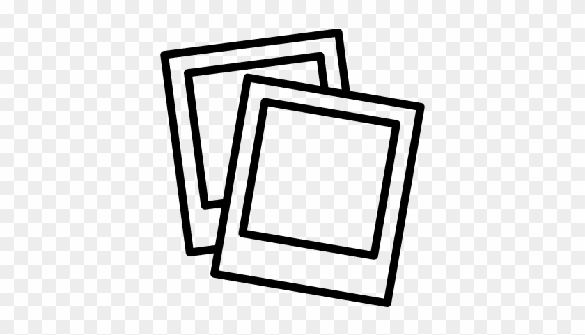 Two Polaroid Pictures Vector - Black And White Polaroid Logo #1335001
