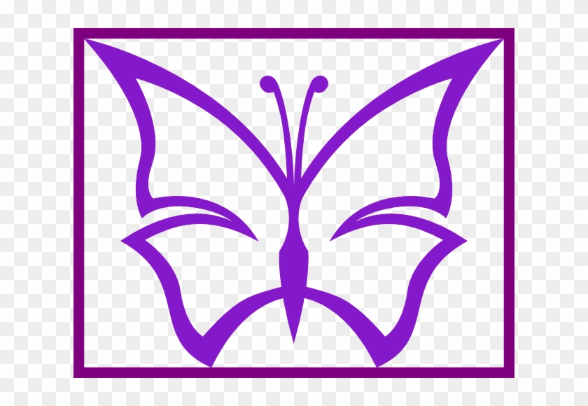 The Best Purple Butterfly Clipart Image Of Silhouette - Purple Butterfly To Draw #1335015