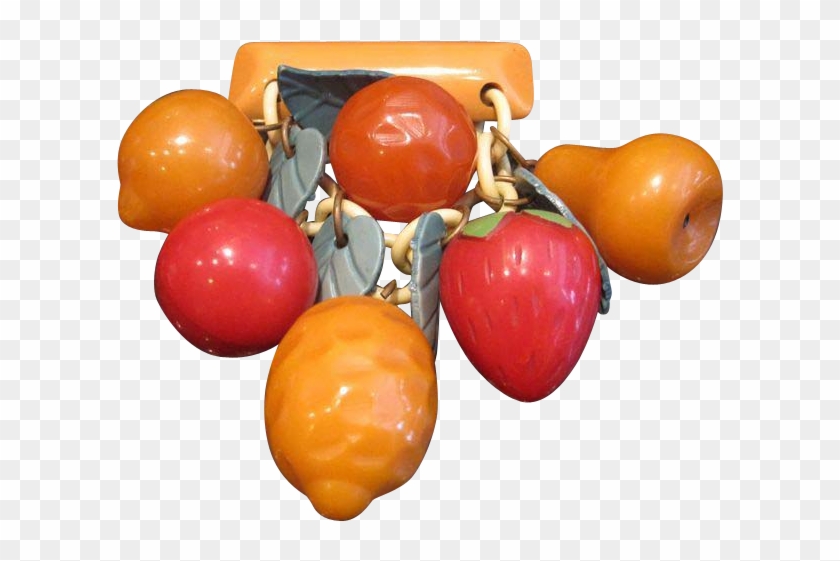 Bakelite Multi Fruit Dangle Pin - Bush Tomato #1335045