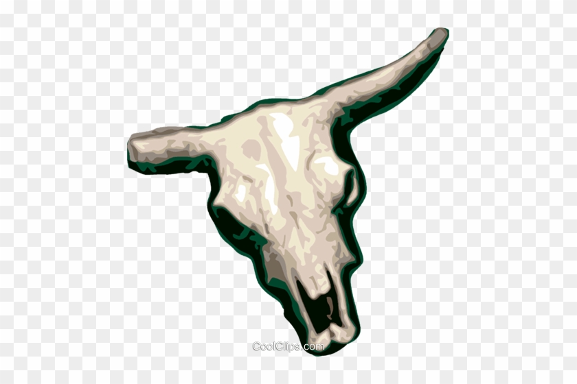 Cow Skull Royalty Free Vector Clip Art Illustration - Cow Skull #1335224