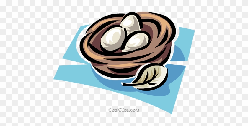 Eggs In A Nest Royalty Free Vector Clip Art Illustration - Eggs In A Nest Royalty Free Vector Clip Art Illustration #1335311