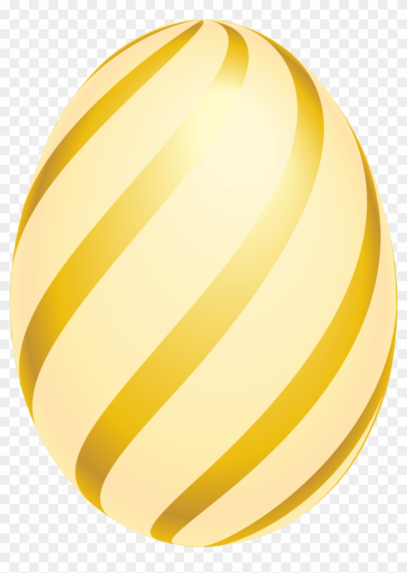 Golden Easter Egg Clip Art Clipart Free Download - Circle #1335315