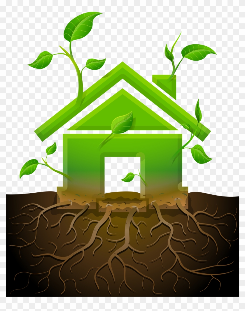 House Green Home Root Illustration - Real Estate Investing For Beginners [book] #1335409