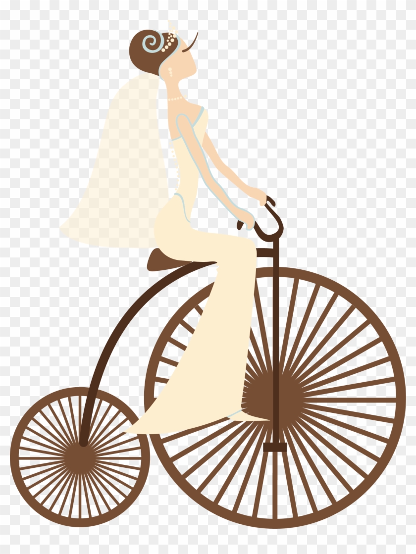 Bicycle Wheel Drawing - Vintage Bicycle Silhouette #1335495