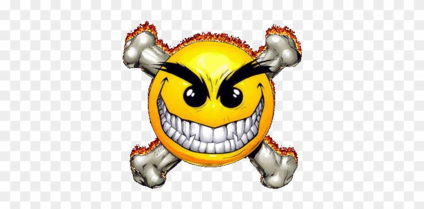 Scary Skulls Animated - Smiley Evil #1335530