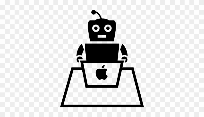 Apple Robot Vector - Smart Robot Icon #1335603