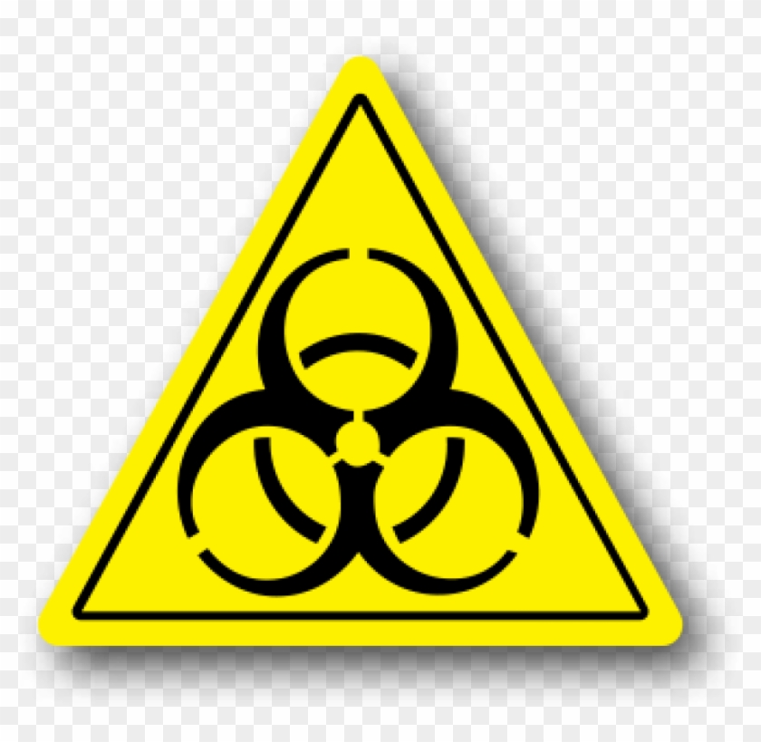 Durastripe Yellow Triangle Floor Safety Sign, Biohazard - Ergomat - Durastripe Triangular Peel & Stick Floor #1335665