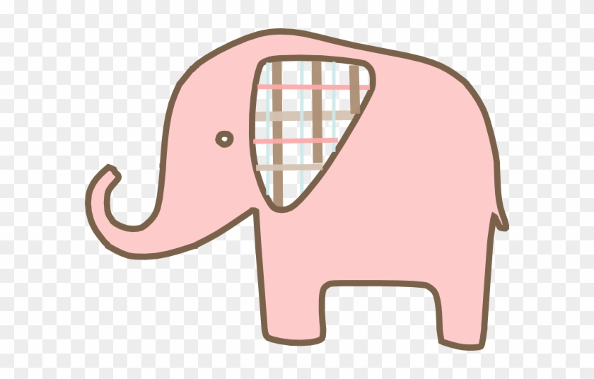 Seamless Soft Plaid In Pink, Clip - Pink Baby Elephant Clip Art #1335733