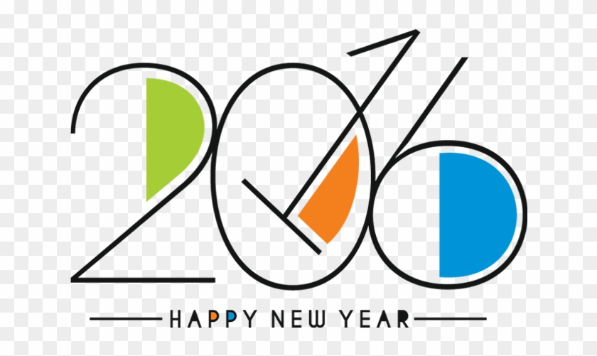 Colorful Happy New Year 2016 Text Design - Circle #1335780
