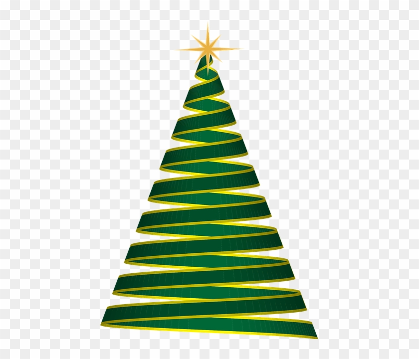 Christmas Tree, Ribbon, Green, Christmas, Tree, Holiday Árvore De Natal De Fita Free