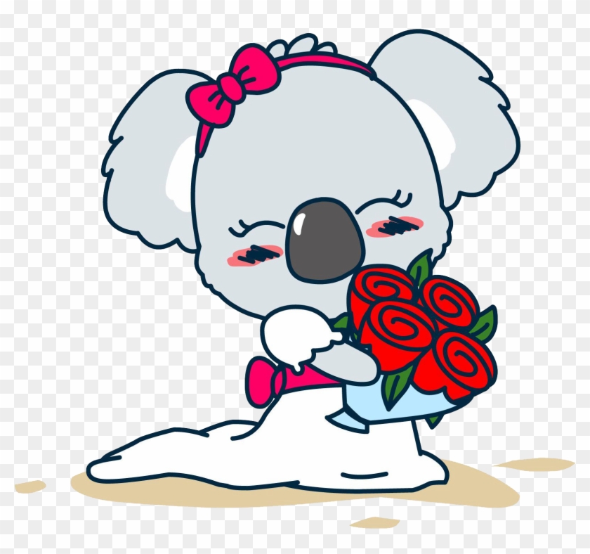 Australia Koala Cartoon Clip Art - Beach Rose #1336065