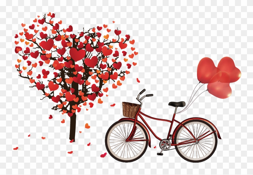 Valentines Day Heart Illustration - Happy Valentines Background - Free  Transparent PNG Clipart Images Download