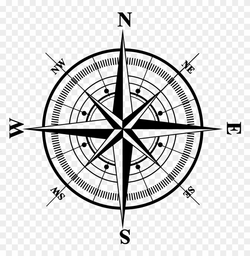 Compass Rose Clip Art - North East South West #1336279