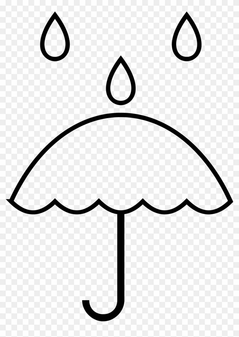 Big Image - Umbrella And Raindrop Clipart #1336357