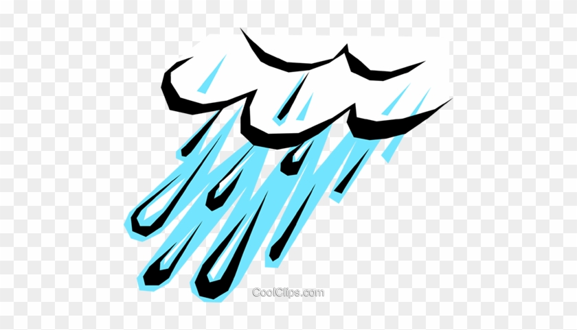 Rain Clouds Royalty Free Vector Clip Art Illustration - Rain #1336366