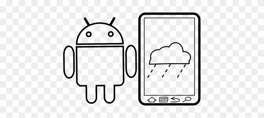 Andro#and-andro#rain - Robot Clipart Black And White #1336367