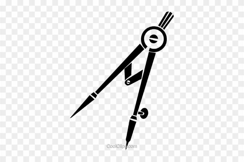 Compass Royalty Free Vector Clip Art Illustration - Protractor Compass Clipart #1336439