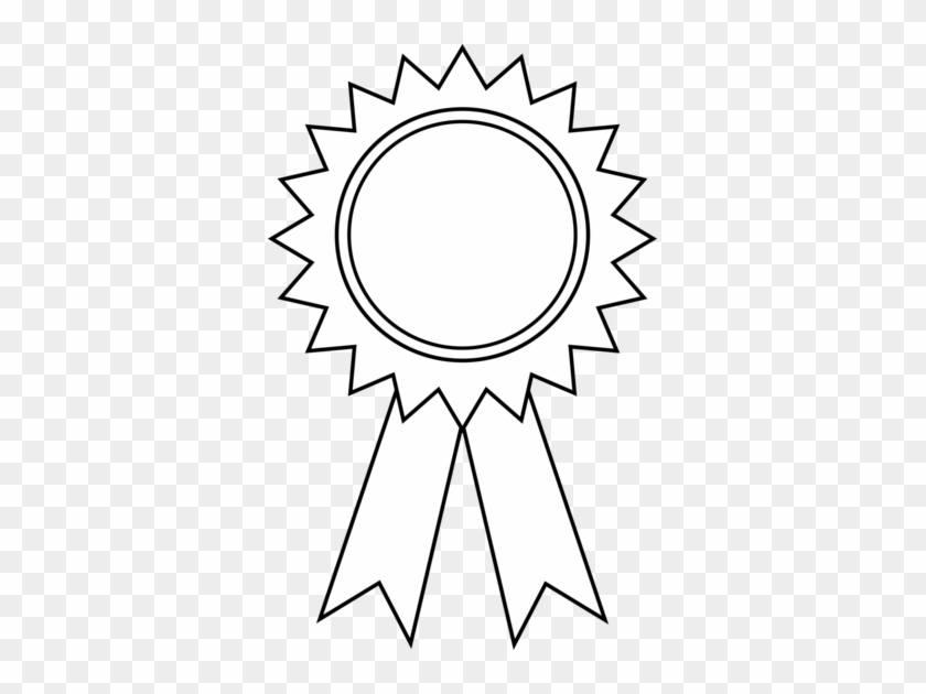 Award Ribbon Clipart Outline - Award Ribbon Clipart Black And White #1336456