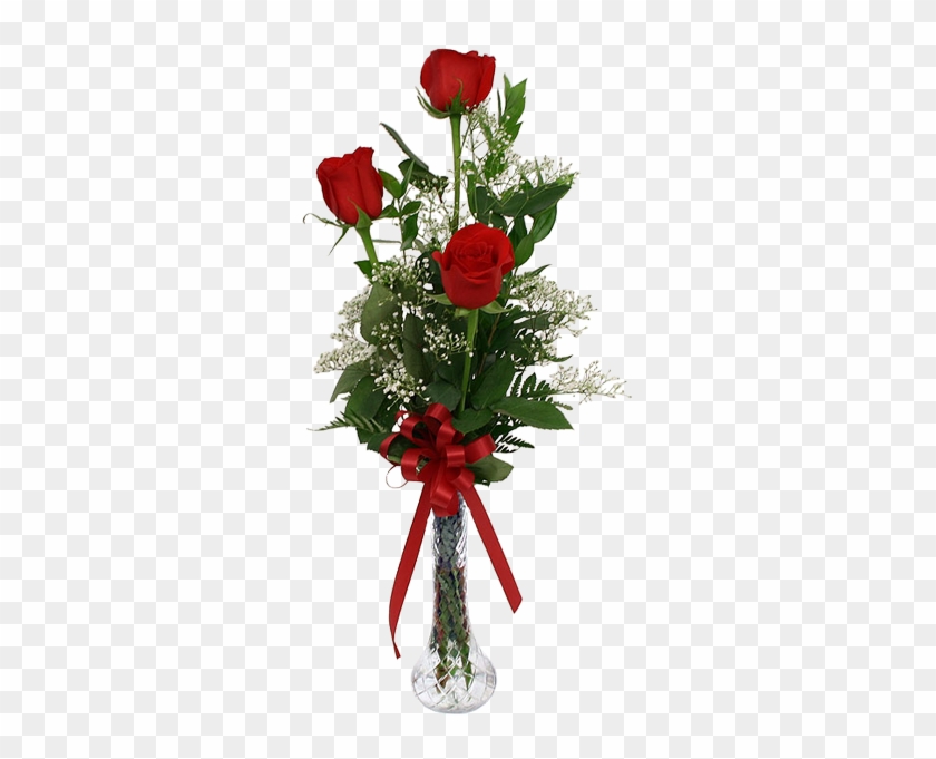 Red Roses Bud Vase - 6 Long Stem Roses #1336526