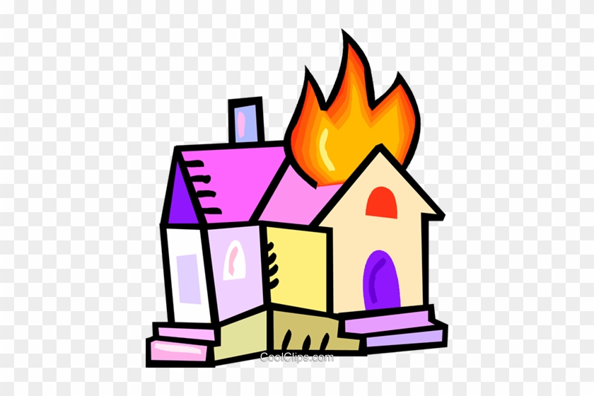 House On Fire Royalty Free Vector Clip Art Illustration - Slam 3d Map Update #1336686