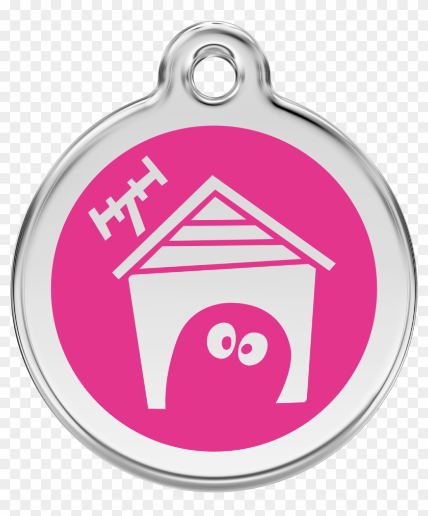Hover To Zoom - Red Dingo Dog House Pet Id Tag - Red #1336729