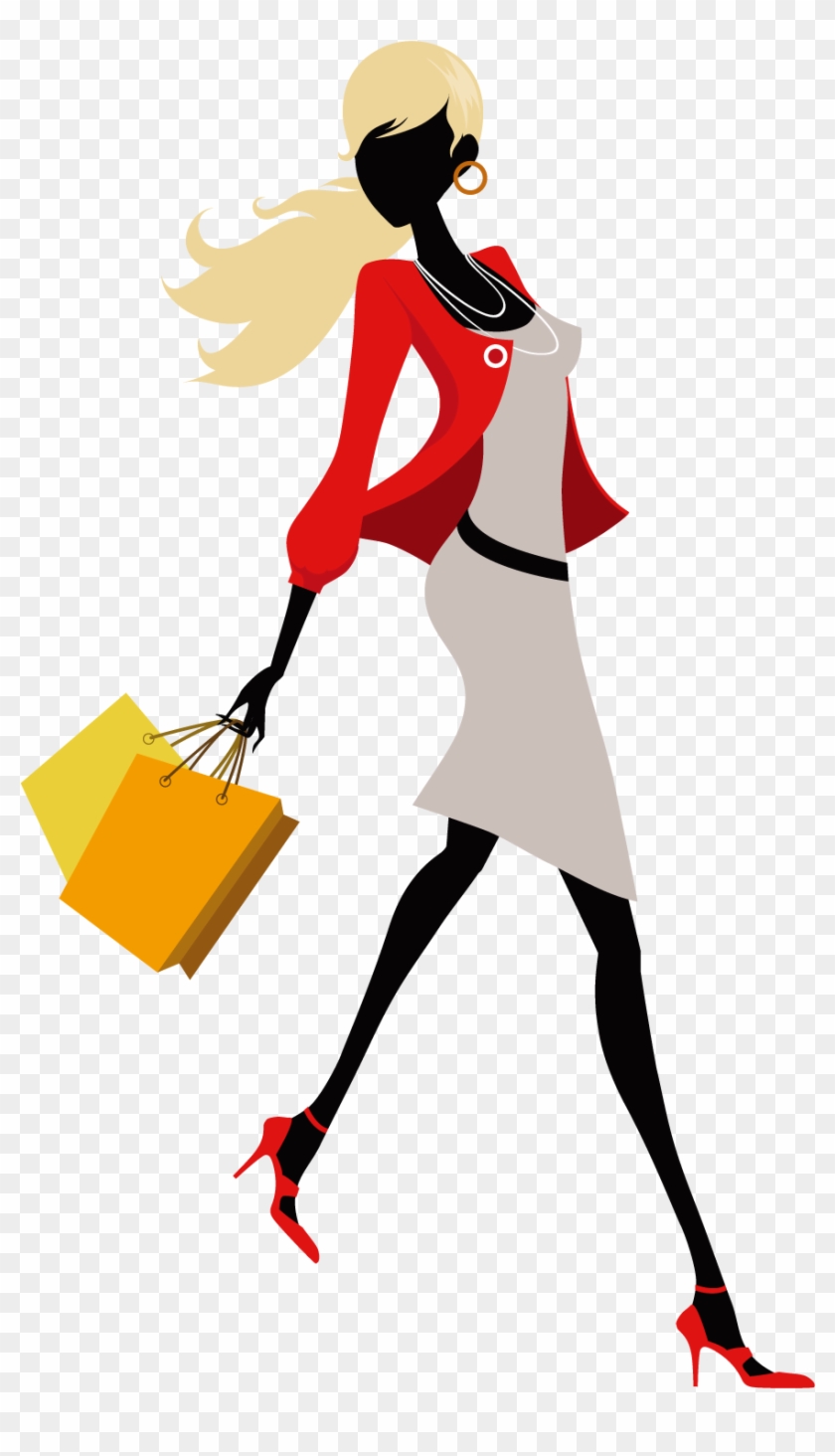 Fashion Woman Illustration - Women With Shopping Bags #1336795