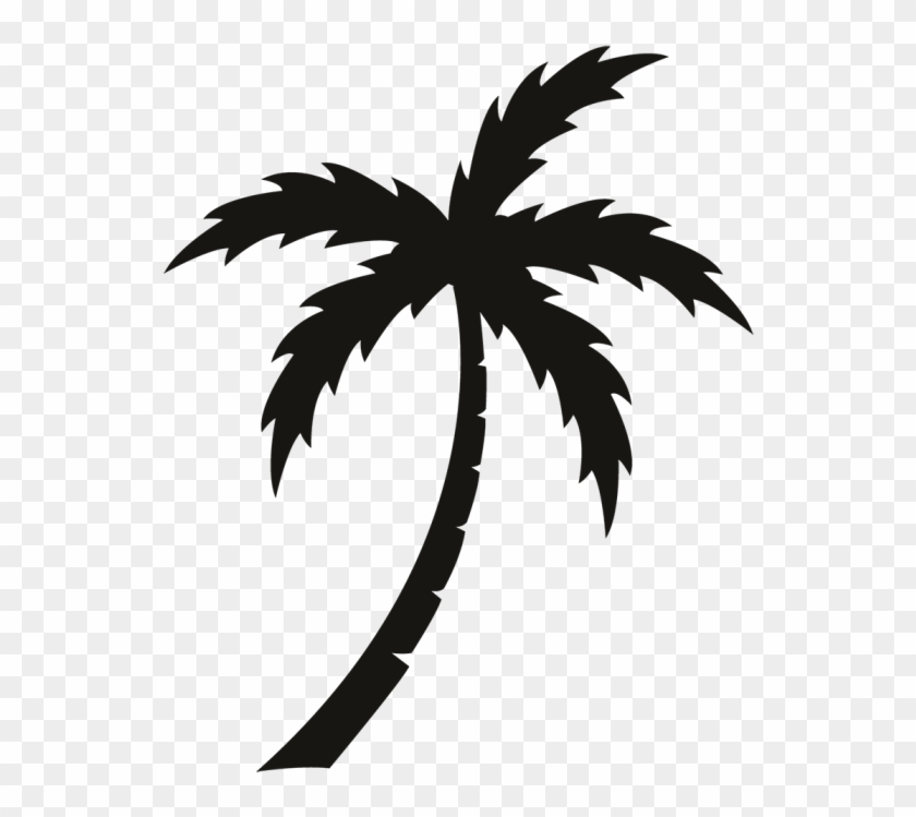 Palm Tree Clipart Black And White For Kids - Sticker #1336900