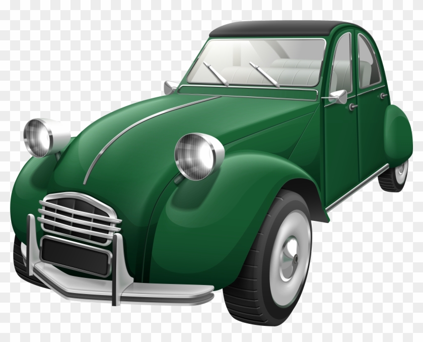 Green Retro Car Png Clip Art - Antique Car #1336916