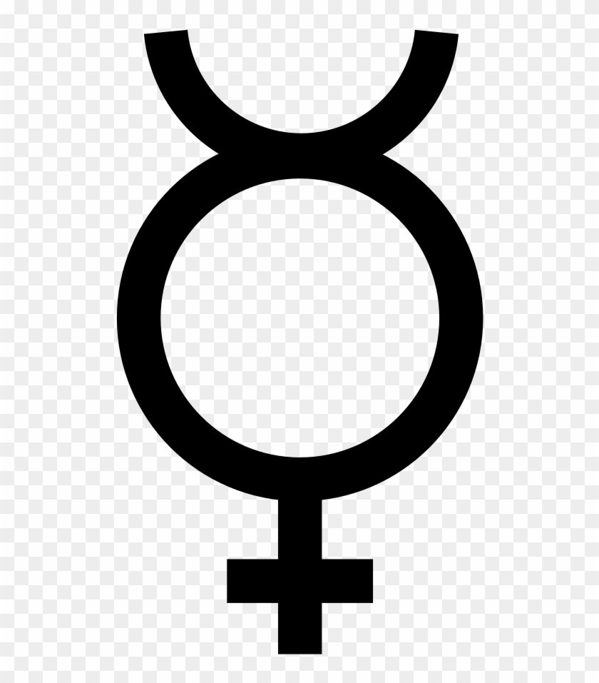 File - Mercury Symbol - Svg - Alchemical Symbol For Mercury #1336913