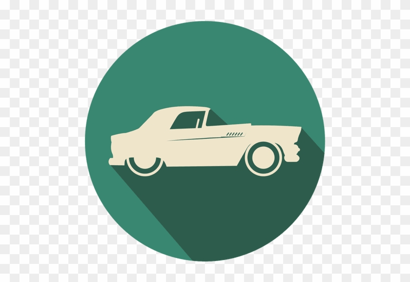 Flat Retro Car Icon Transparent Png - Car Icon Flat Png #1336924