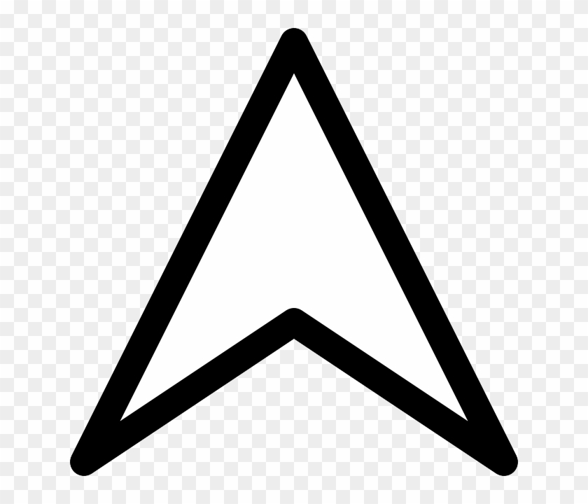 Up Arrow, North, Up - Arrowhead Png #1336929