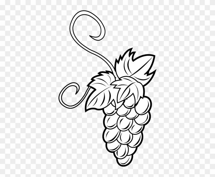 Grapes Clip Art Black White