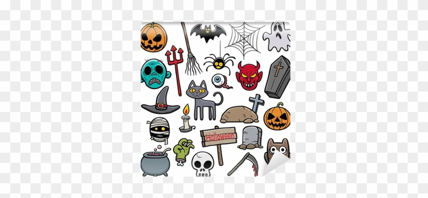 Vector Illustration Of Halloween Set Wall Mural • Pixers® - Halloween #1337192