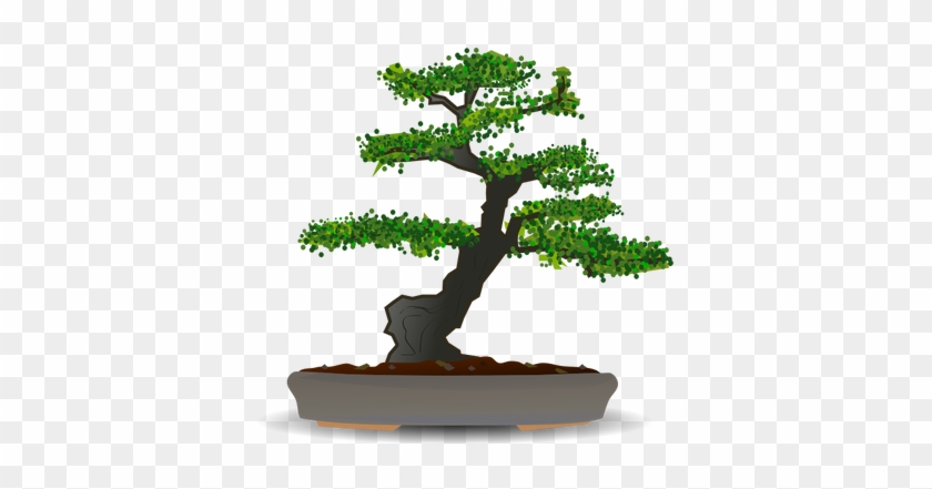 Dibujo Vectorial Del Árbol De Los Bonsais - Bonsai Png #1337278