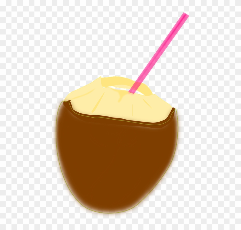 Coconut Clipart Coconut Drink - Coconut Straw Png #1337290