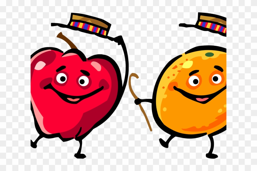 Orange Fruit Clipart Dancing - Fruit Png Cartoon #1337378