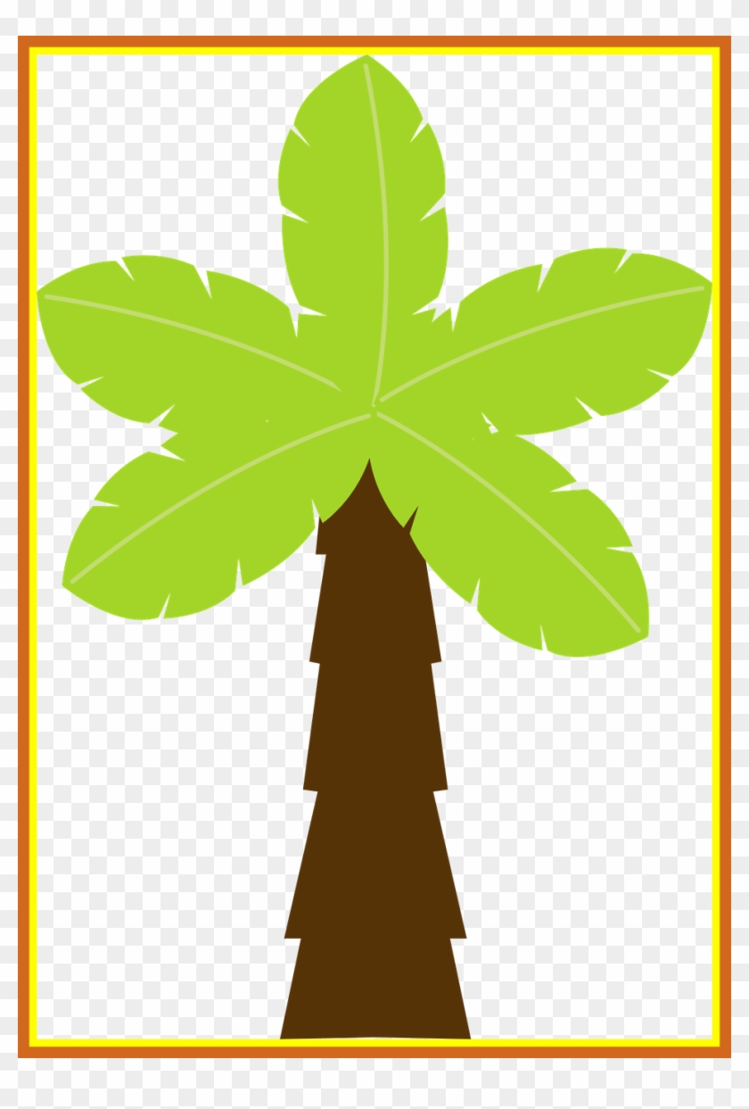 Coconut Tree Coconut Tree Clipart Png Unbelievable - Molde De Palmeira Em Eva #1337395