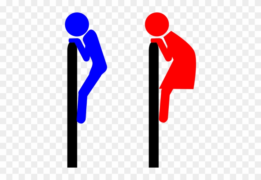 Silhouette Man And Woman Clipart - Toilette Clipart #1337409