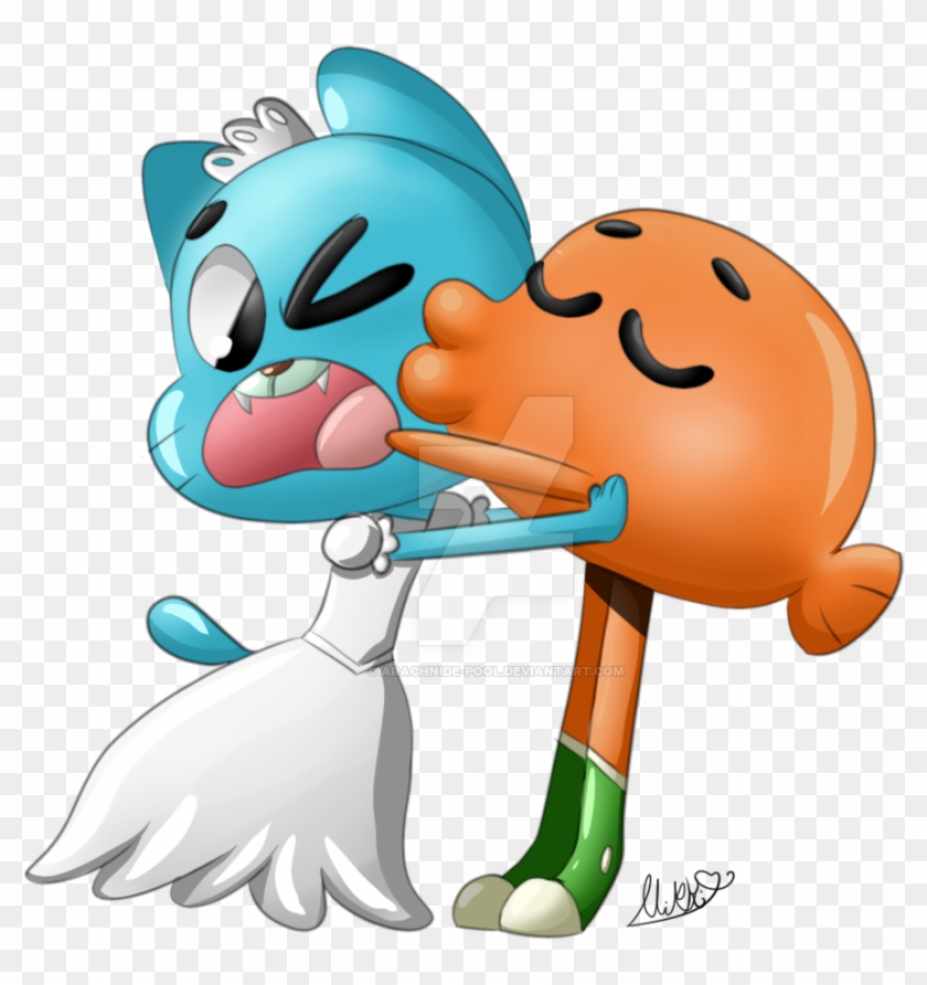 I Am Gumball By Arachnide-pool - Gumball And Darwin Kiss #1337426