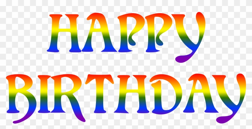 Big Image - Happy Birthday In Rainbow Colors #1337633