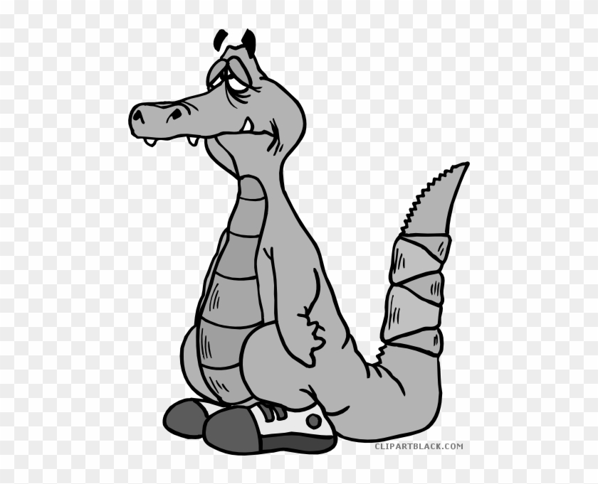 Crocodile Animal Free Black White Clipart Images Clipartblack - Alligator #1337664