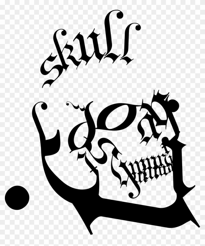 Made Completely Out Of Lowercase Letters - Skull #1337687