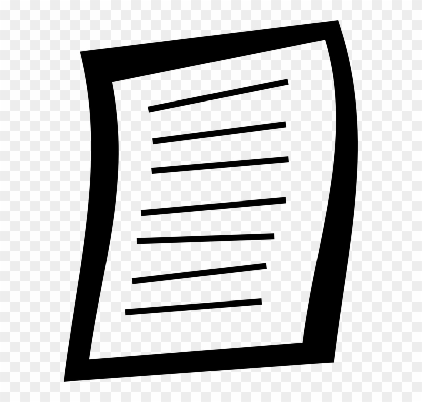 Document Paper Sheet - List Clipart Transparent #1337714