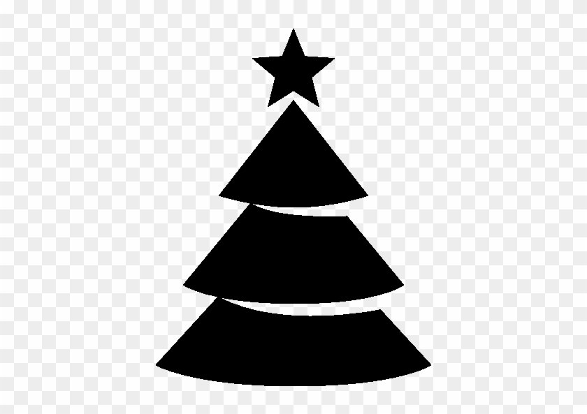 Pixel - Christmas Tree Icon Black And White #1337776